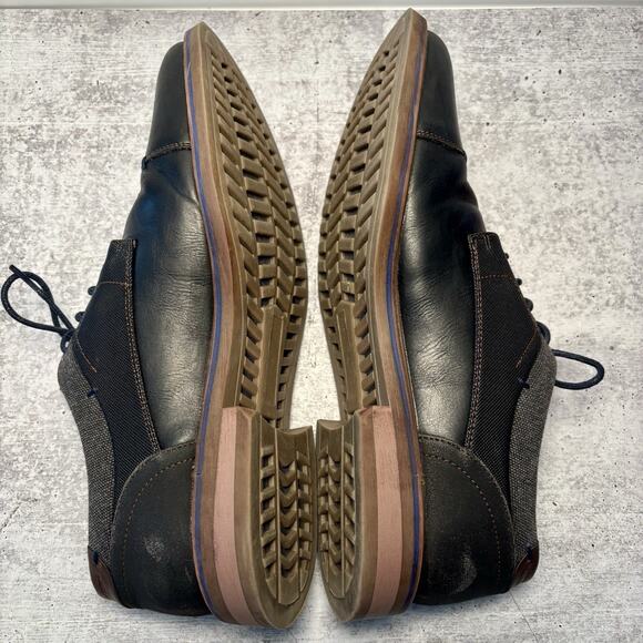 Freeman Shoes Men’s Size 9 Navy Blue Cap Toe Hudson F220009 Memory Foam Derby - Picture 11 of 12